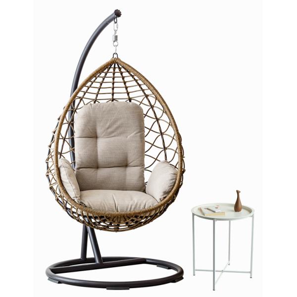 Cyclamen Patio Garden Rattan Egg Garden Swing Chair Single 196*105CM