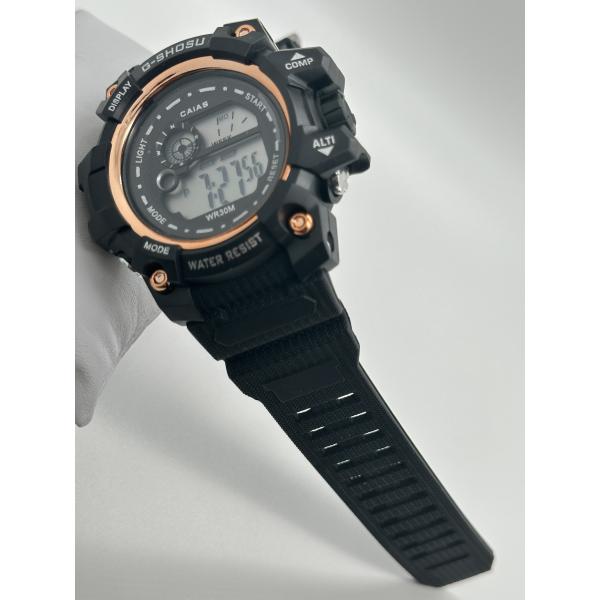 Fashion Electronic Quartz Sport Watch For Men With Silicone Strap