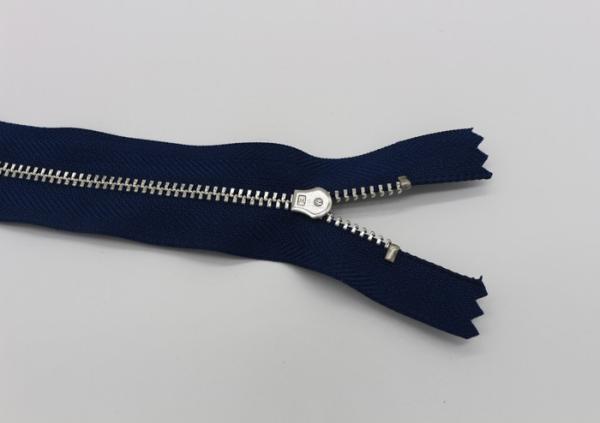 Ykk Teeth Purse Heavy Duty Brass Zippers , Silver Galvanic Color 25cm Open Ended Zips