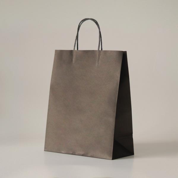 Bolsa de compras de papel kraft reutilizable para comestibles con logotipo personalizado