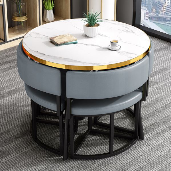 New Arrival Modern Round Dining Table Set Space-Saving South American Style Chair for Home Bedroom Living Room or Restaurant