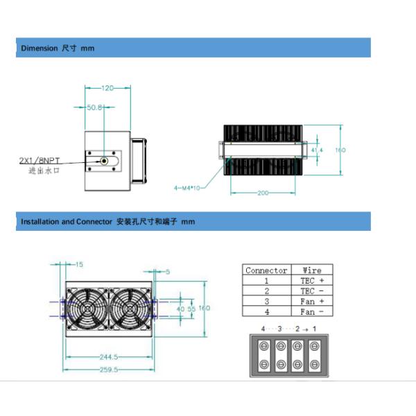 Термоэлектрический жидкостный охладитель с Heatsink & охлаждая емкостью 300W