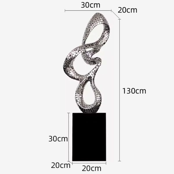 Hotel Lobby Living Room Stainless Steel Ornaments  Abstract Metal Decorations Aisle Entrance Large Floor Art Sculpture