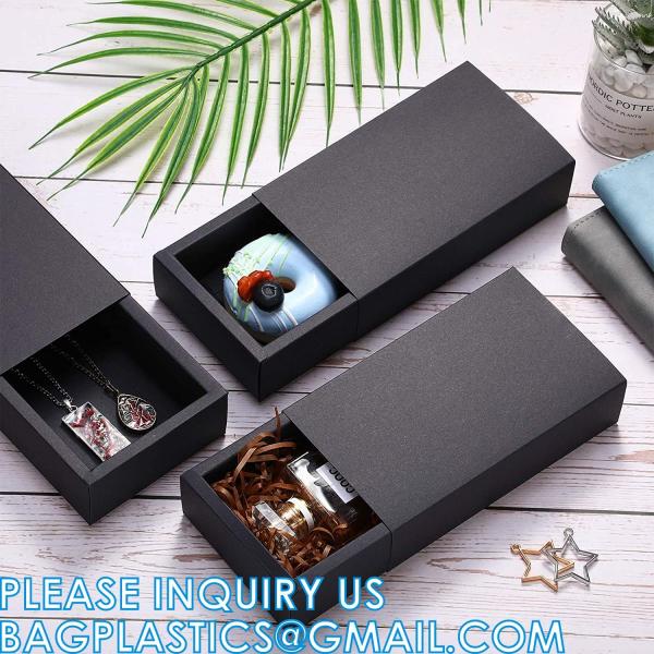 Rectangle Drawer Kraft Boxes Small Cardboard Present Packaging Boxes For Party Favor Treats, Candy And Jewelry Crafts