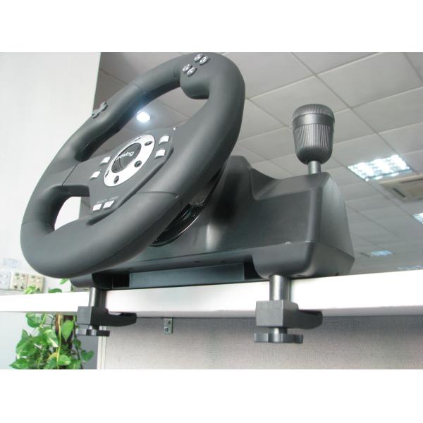 Big Digital / Analog Video Game Steering Wheel And Pedals