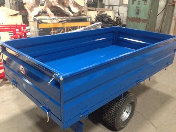 1T2W - Off Road Hydraulic Dump Trailer 1.0ton; Single Axle Farm Tipping Trailer;Tractor Hydraulic Dump Trailer