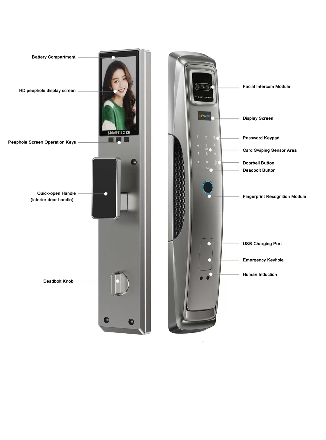 Automatic Smart Lock Face Recognition Intercom with Palm Vein Recognition