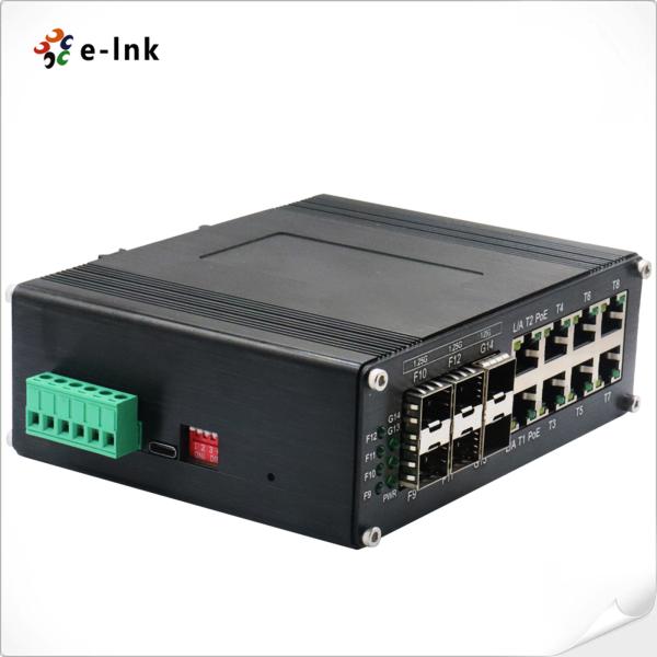 Industrial Managed PoE Switch 8-Port 10/100/1000T + 6-Port 1000X SFP