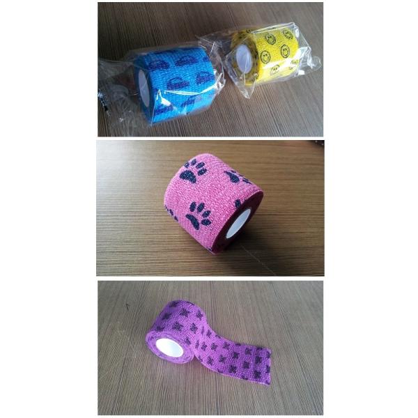 Uno mismo elástico tejido no- del logotipo exclusivo - vendajes flexibles cohesivos adherentes