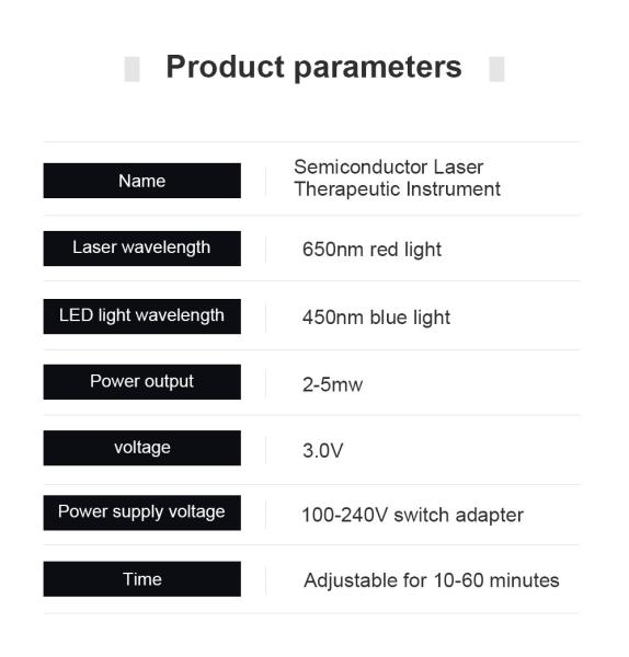 High Blood Suger Semiconductor Laser Therapeutic Laser Watch Red Blue Light