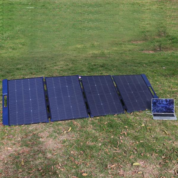 Kit de paneles solares plegables de 125 mmx125 mm portátil para acampar al aire libre