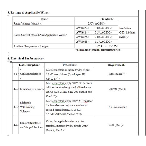 2.50mm Pitch Circuit Board Wire Connectors A2540HNP PA66 Housing