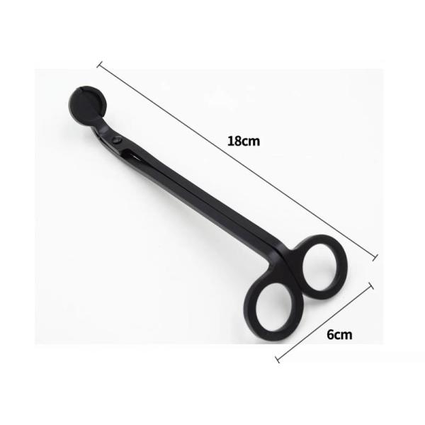 Stainless Steel Daily Household Items Matte Black Wick Cutting Scissors