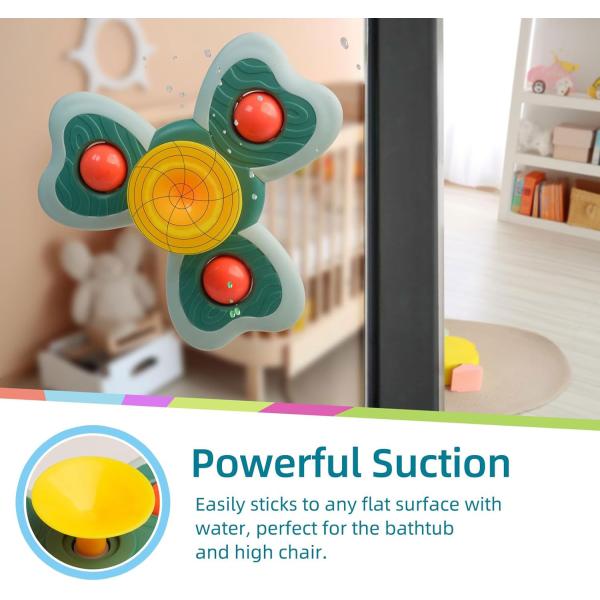 8 to 13 Years Age Range Baby Bath Toys Pressure Relief Function Suction Cup Spinner