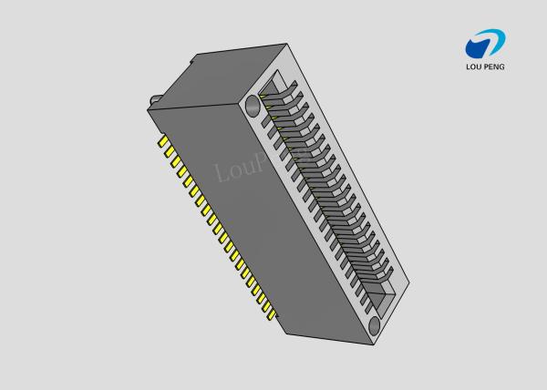 Female header, PCB Mount Receptacle, Vertical, Board-to-Board, 40 Position, 0.8mm Pitch,  Gold Flash, SMT