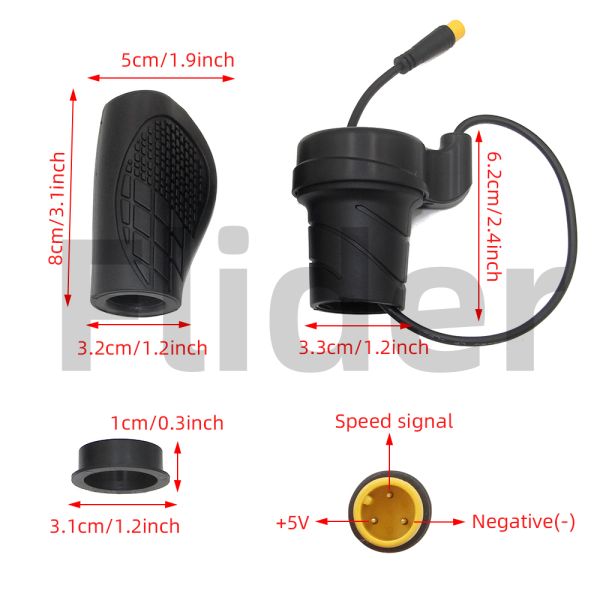 20 Inch E Bike Accessory Electric Bike Twist Throttle Easy Install