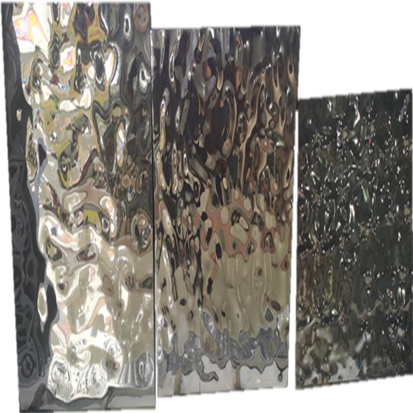 Water Rippled Color Stainless Steel Plate Metal Decorative Sheet ODM