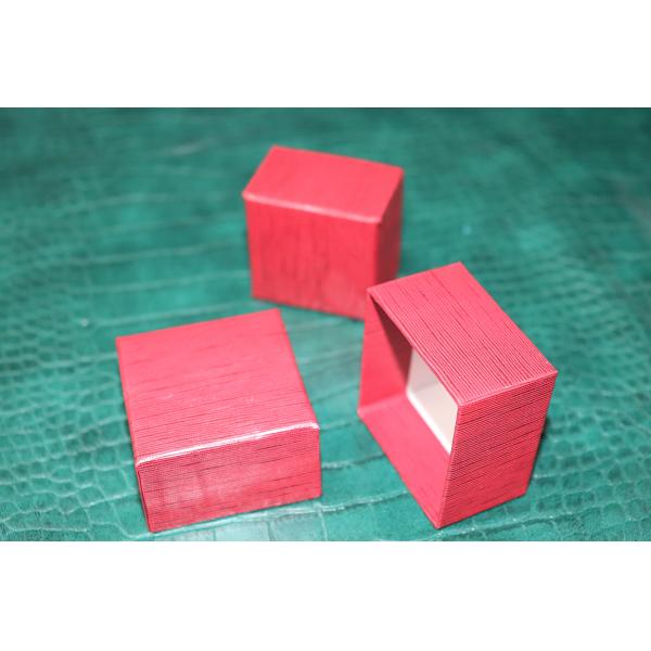 High quality Red color Paper Cardboard Ring Box  Customized Your Color and Logo-Global transportation