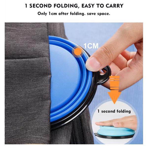 Pet Bowls Collapsible TPE Foldable Silicone Dog Food Feeding Bowl Travel Rounded Item Type