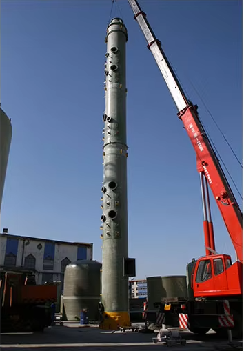 Низкое содержание Frp кислотный туман отходы газа поглощение башни колонны сосуда для химического завода