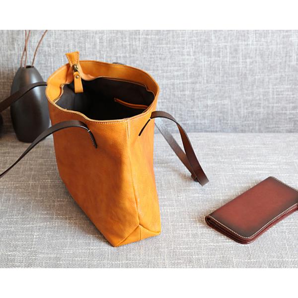 Authentic Handbags Tan Leather Tote Bag