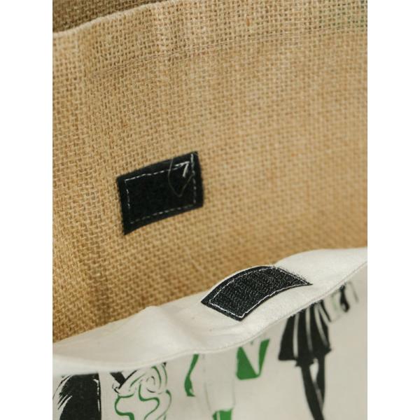 Зеленой джут персонализированный ручкой кладет естественным картины в мешки подгонянные цветом