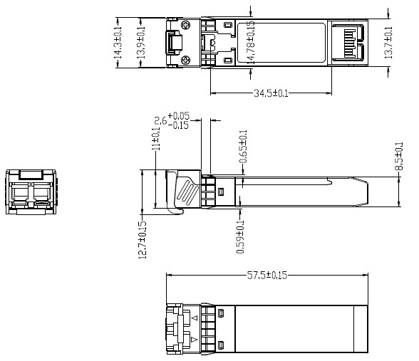 SFP28 25G SR SFP28-SR 850nm 25G Optical Module 850nm 100M LC DOM Tramsceiver
