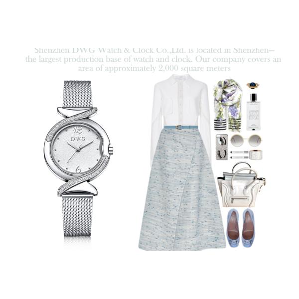 Custom Brand Logo Quartz Ladies Wrist Watch With Stainless Steel Mesh Band