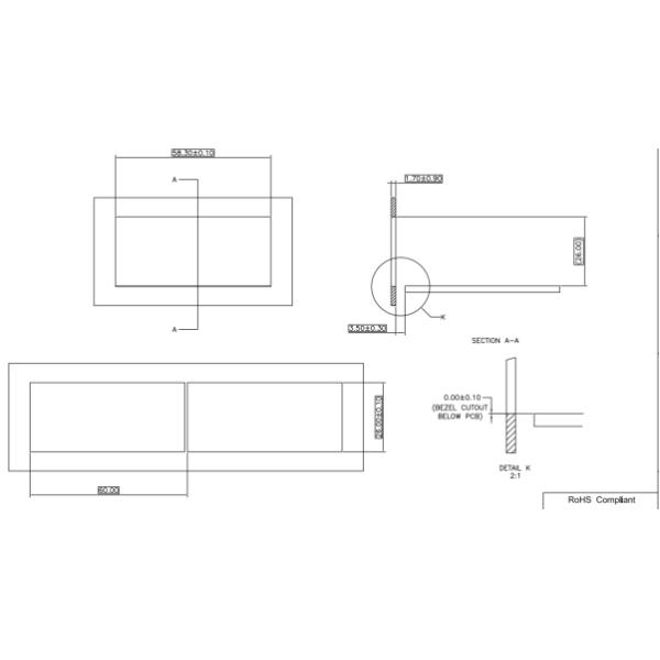 UL Rohs SFP Cage Connector 2x4 Integrated / 0.5 A QSFP Cage TMSFPX24EXXX4