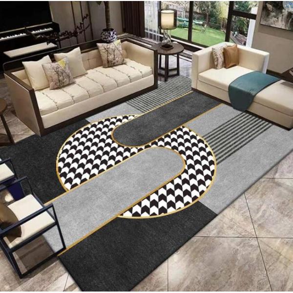 Rectangle Polyester Fiber Living Room Floor Carpets Household Absorption Bedroom Sofa