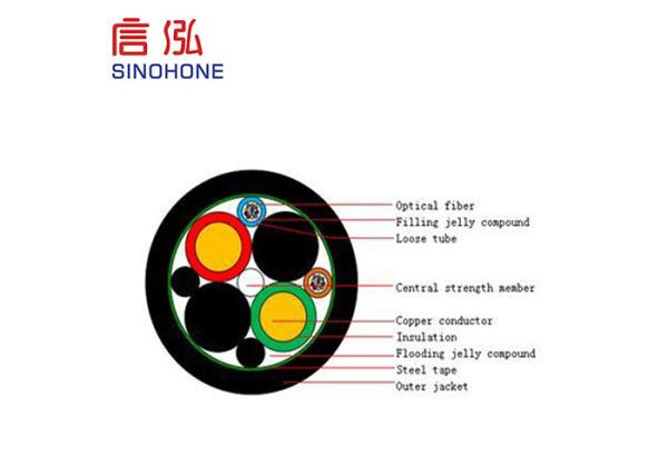 Moisture Proof Hybrid Fiber Power Cable Urban Home Environmentally Stable