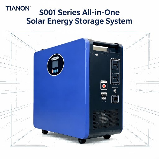 Solar Energy Storage System 2200W Pure Sine Wave Hybrid Inverter 25.6V 100AH MPPT Home Backup Power