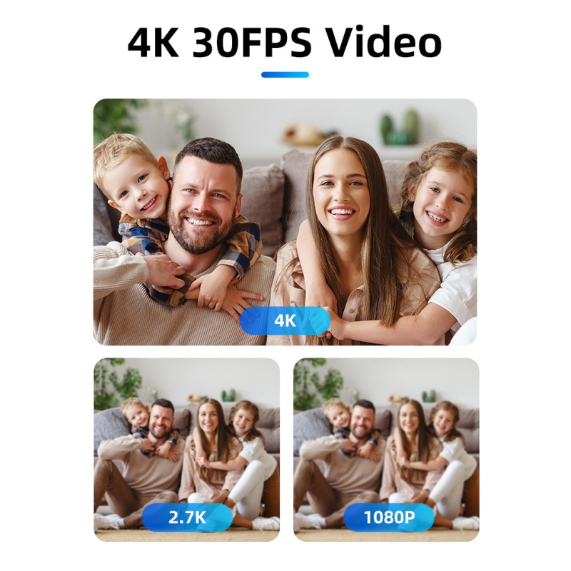 UHD 4K Video Camera 18X Digital Zoom 3.0 Inch IPS Screen Camcorder Vlogging Camera for YouTube with Wifi &Night Vision