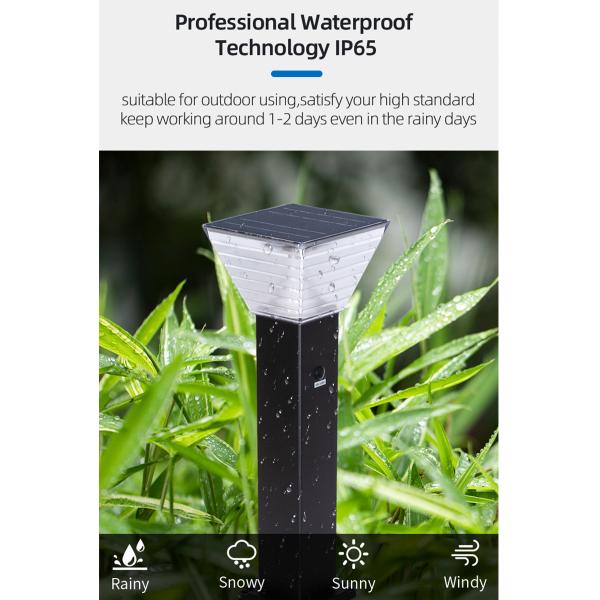 Minimalist 7W LED Solar Garden Light Landscape Decoration Bollard LED Lawn Lighting