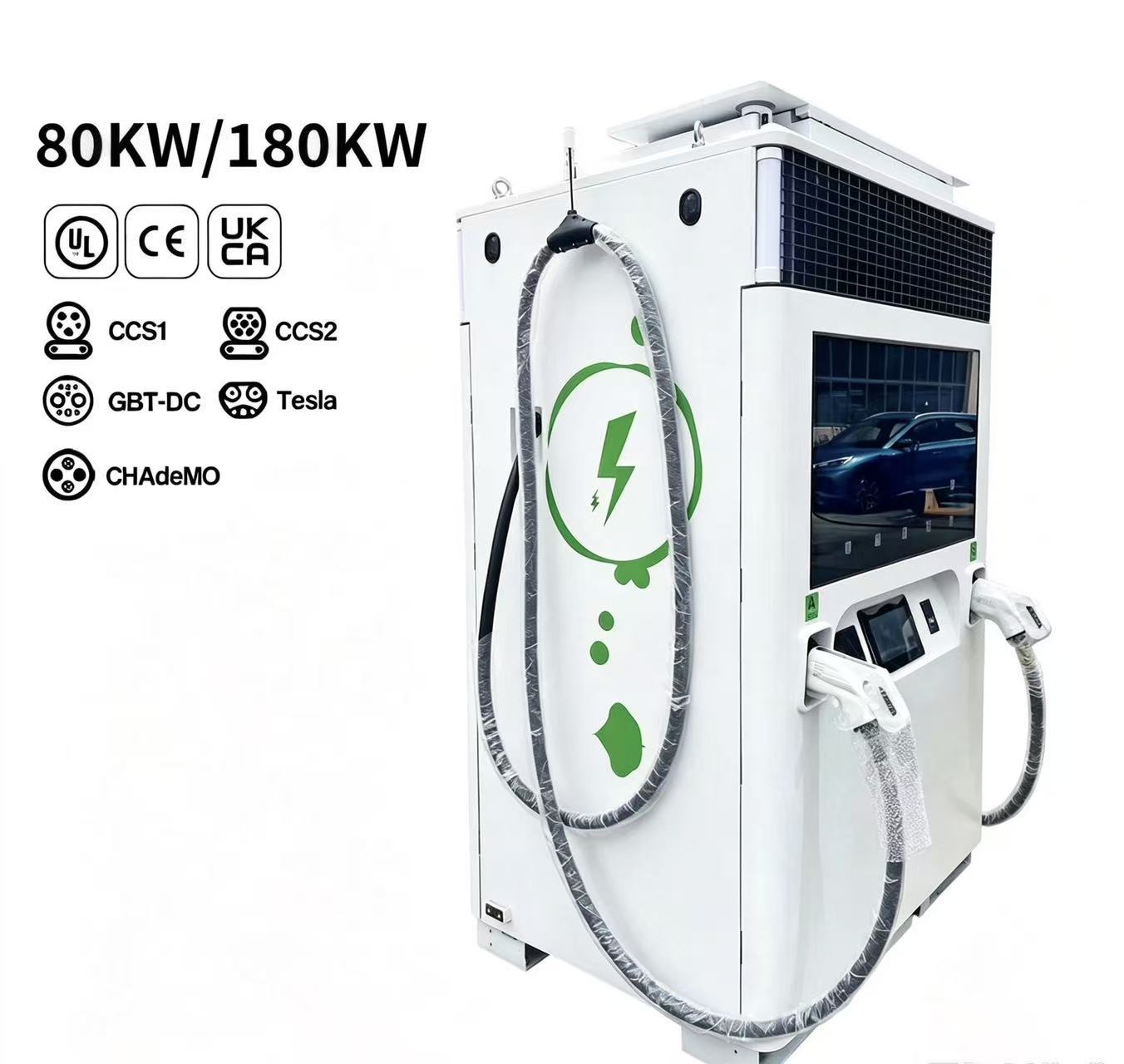 Jsowell New IP67 CCS2 OCPP1.6 80/180KW DC Fast Electric Vehicle Charging Station