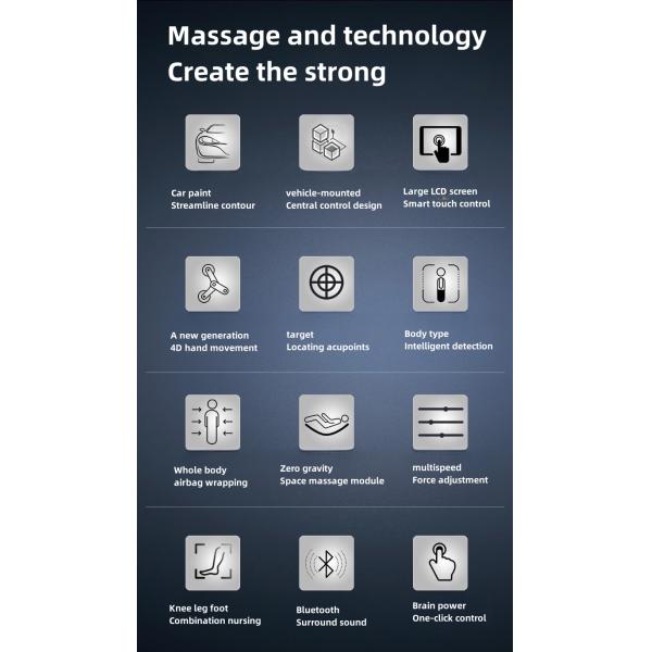 Full Body Electric Massage Chair Adjustable Height Salon Furniture Multifunctional Bed Relax Recliner