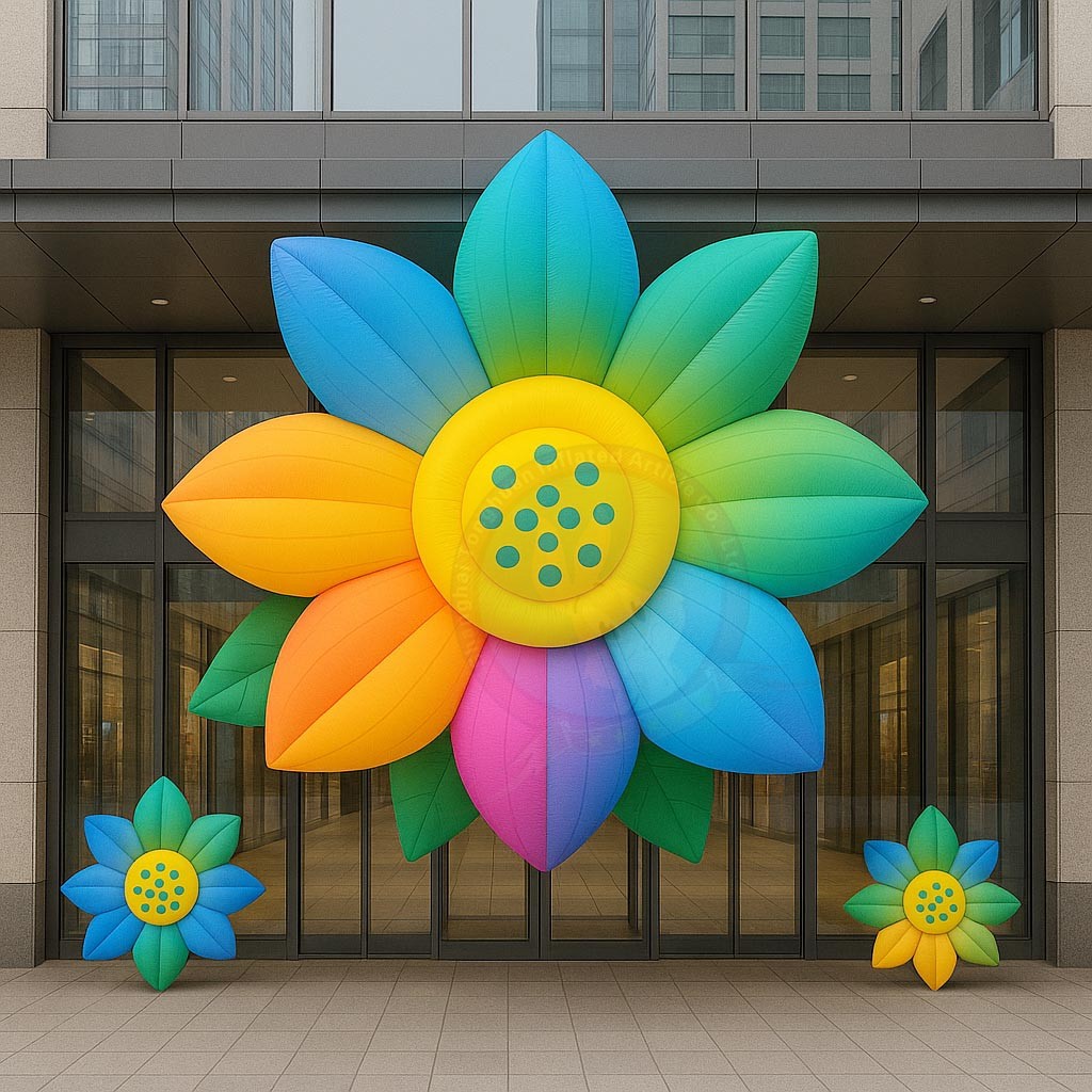 Inflatable Flower Decoration for Shopping Mall Entrances Plaza Events Building Display Seasonal Promotions And Branded Outdoor Advertising Installations