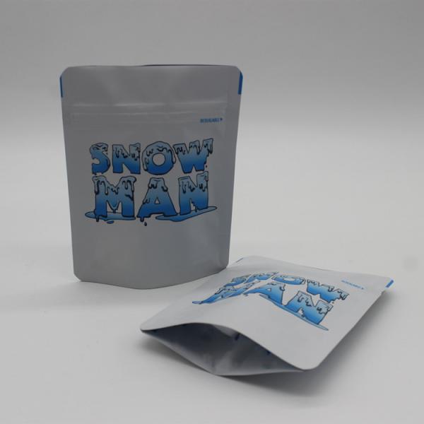 Pequeña cerradura con cremallera congelada bolsita de embalaje de bolsas de Mylar para hierba