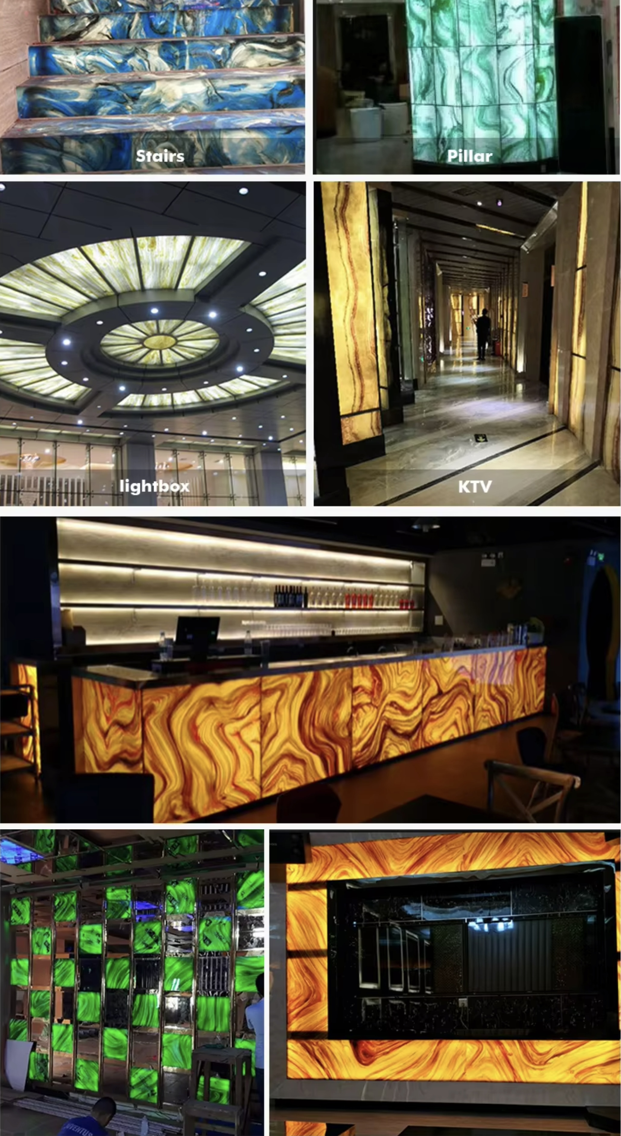 Factory Whosale Hot Seller Fire Rated Resistant Cut-To-Size Ultra-Thin Translucent Stone Scenes Big Slab Artificial Translucent Stone Waterproof Durable Contemporary