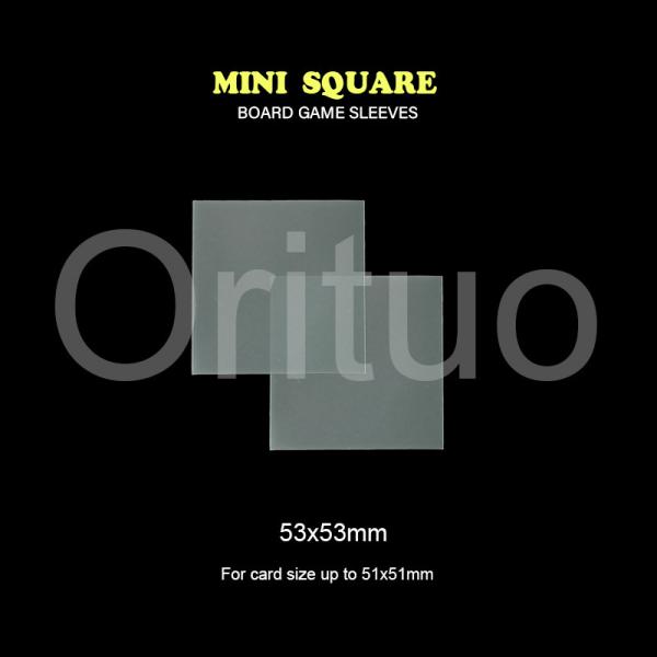 Mangas antirreflexo 53x53mm claras foscas Cpp mini mangas quadradas para cartão OEM