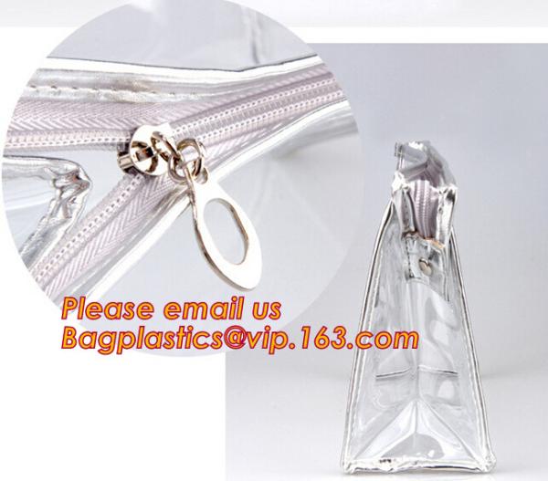 Custom cotton printed plastic waterproof pencil bag PVC pencil case with zipper, round mesh bags,