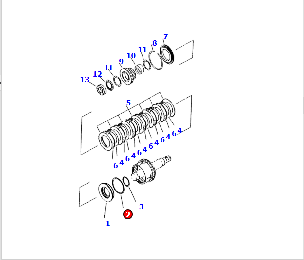 Кольцо, уплотнение 714-07-12740 передача WA420-3 KOMATSU 7140712740 пригонок