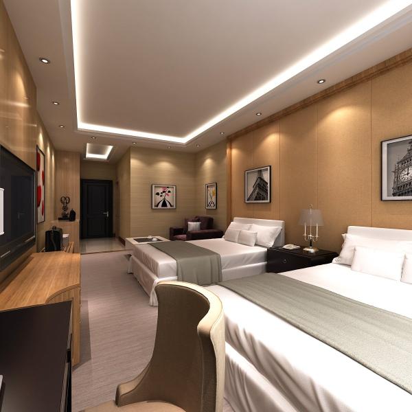 MDF Wooden Bedroom Furniture Fully Furnished Five Star Hotel Resort Accommodation Suites