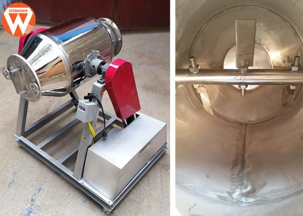 SS304 Stainless Steel Feed Grinder Mixer , Drum Shaped Powder Animal Feed Mixer