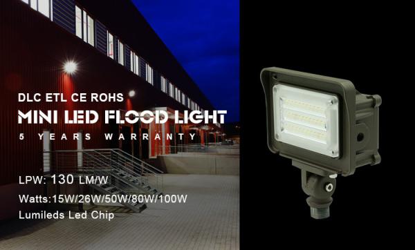 50W LED Flood Light 6500LM 5000k Flood Light 100V - 277V ETL Listed