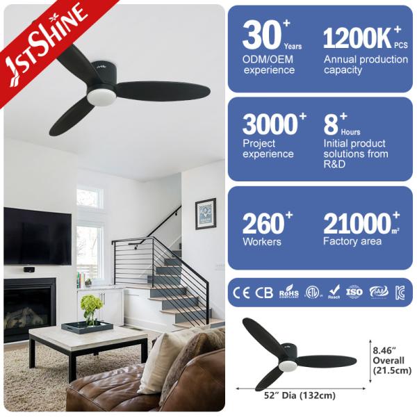 Meatl Lamp Body Material 3-Blade Reversible Ceiling Fan Ideal for Home Hotel and Office