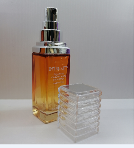 Acrylic Cap ODM Glass Cosmetic Bottles Skincare Packaging 30g Amber Lotion Bottles