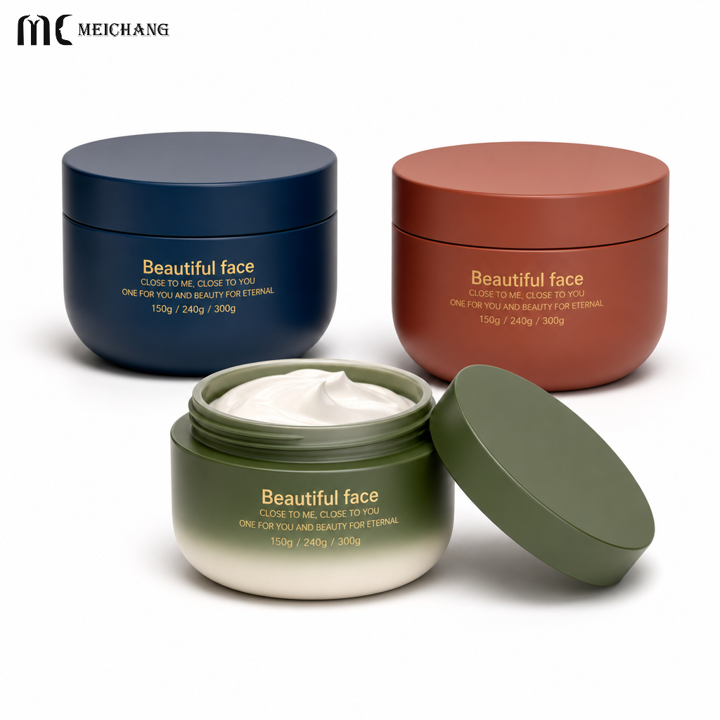 150g / 240g / 300g Custom Logo Refillable Matte Nude Round PP Cream Jar(MC-P-563)