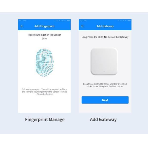 Memory Card Data Storage Options Tuya Wifi Automatic Fingerprint Smart Hotel Door Lock