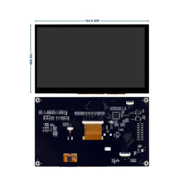 7-дюймовый LCD дисплей с PCBA и сенсорной панелью, разрешение 1024x600, интерфейс 4-WIRE SPI, свободный угол обзора